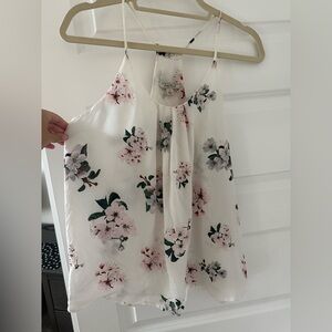 Lucky Brand Floral Camisole - White and Pink flowers